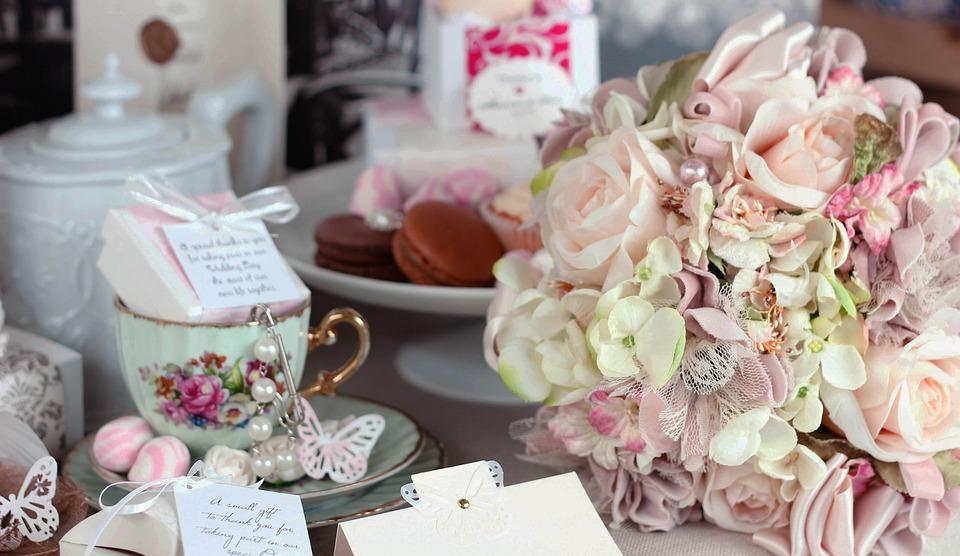 Wedding Bouquet, Tea Party, Sweet, Vintage, Roses